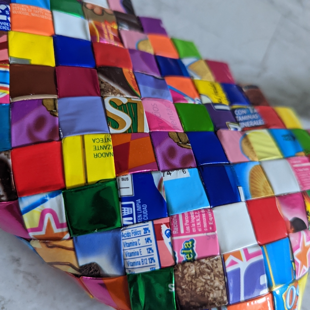 Vintage Handmade Candy Wrapper Purse - image 5